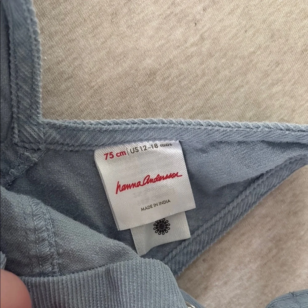 Hanna Andersson Light Blue Corduroy Overalls